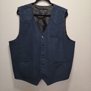 Men's Cody James Authentic Western Apparel Vest Size XL Navy
